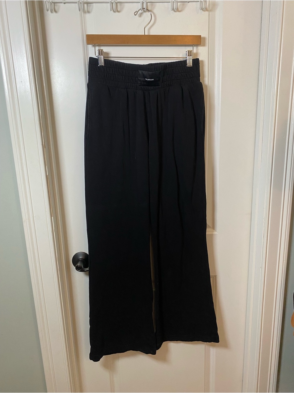 TALENTLESS Black Wide-Leg Pull-On Pants